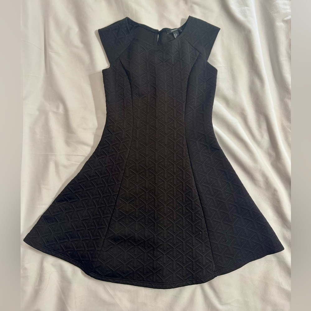 Forever 21 Black Sleeveless Fit and Flare Mini Dress